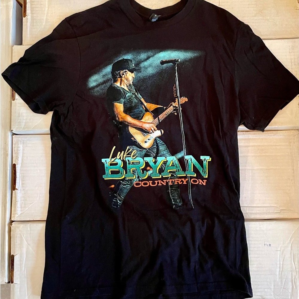 Luke Bryan Country On Tour 2023 Country Music T-Shirt Size L Black